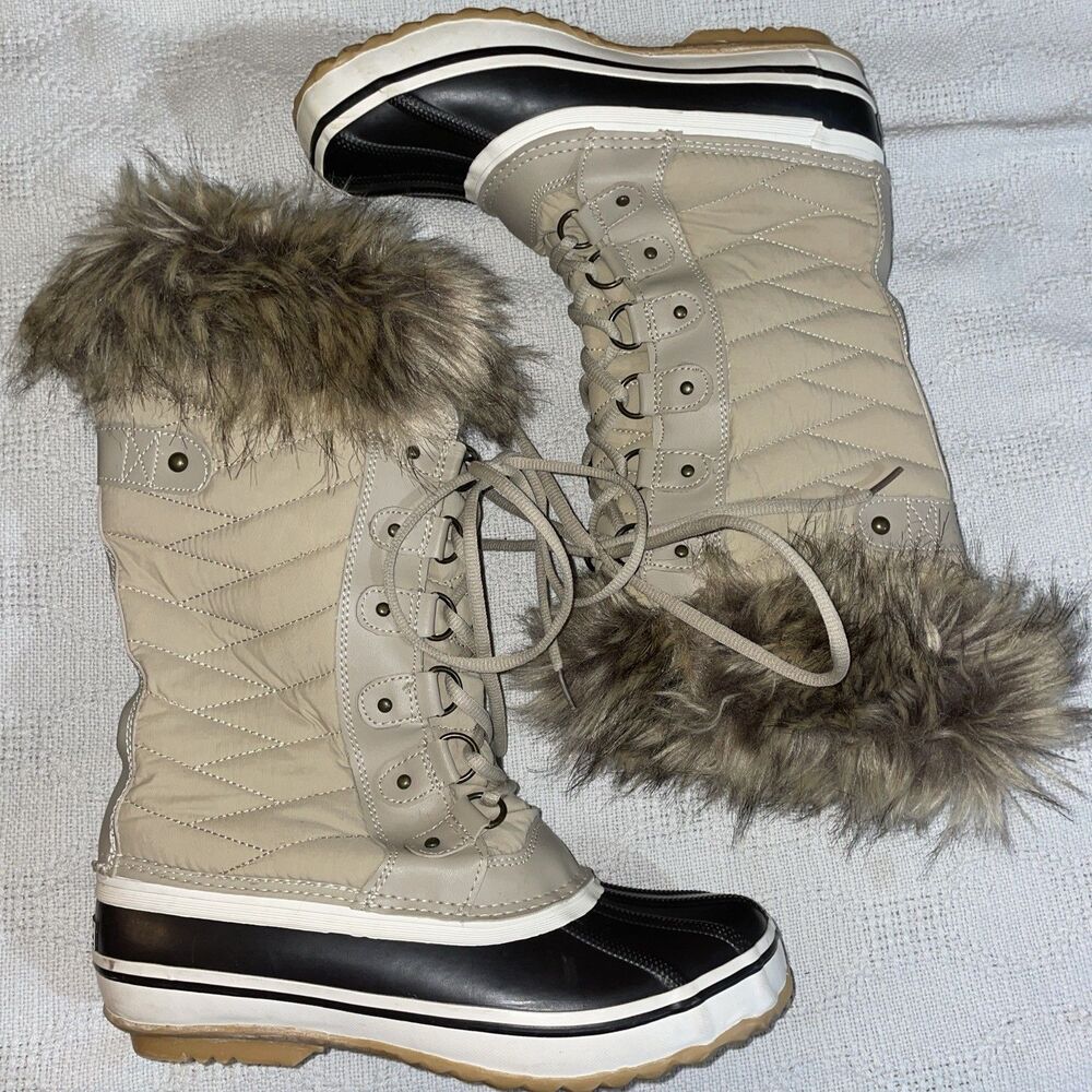 Portland Boot Co. Women’s Weather Boots Size 8 M Beige Brown Outdoors Workwear